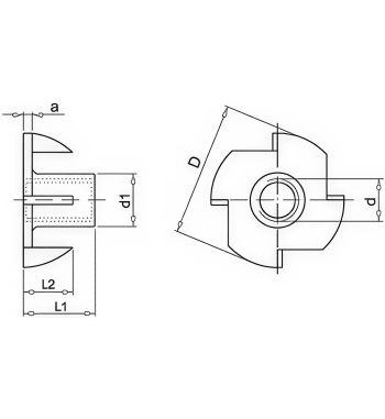 M8 Nakrętka pazurkowa 50szt.