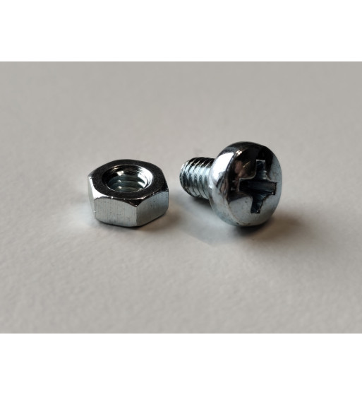 M4x6 Śruba / wkręt z nakrętką zestaw 50szt.