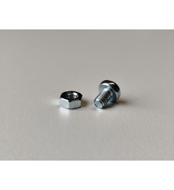 M4x6 Śruba / wkręt z nakrętką zestaw 50szt.