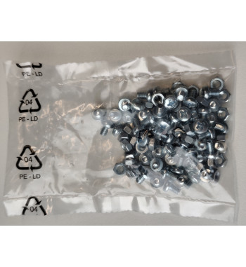 M4x6 Śruba / wkręt z nakrętką zestaw 50szt.