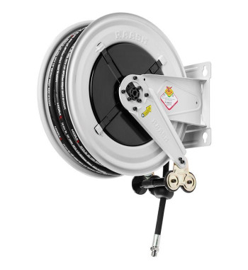 Zwijak do węży, 20 bar, stal malowana, wej. 1/2" (f), wąż 1/2", 15 mb - RAASM